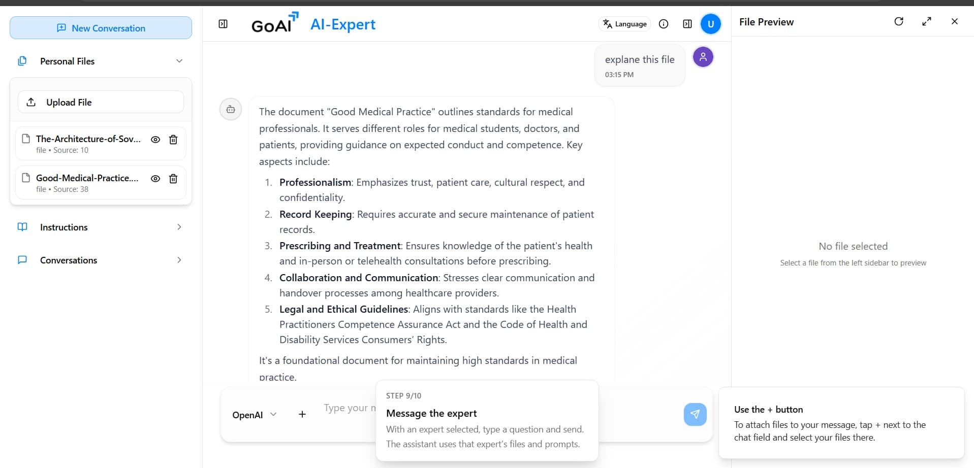 AI Expert screen 4