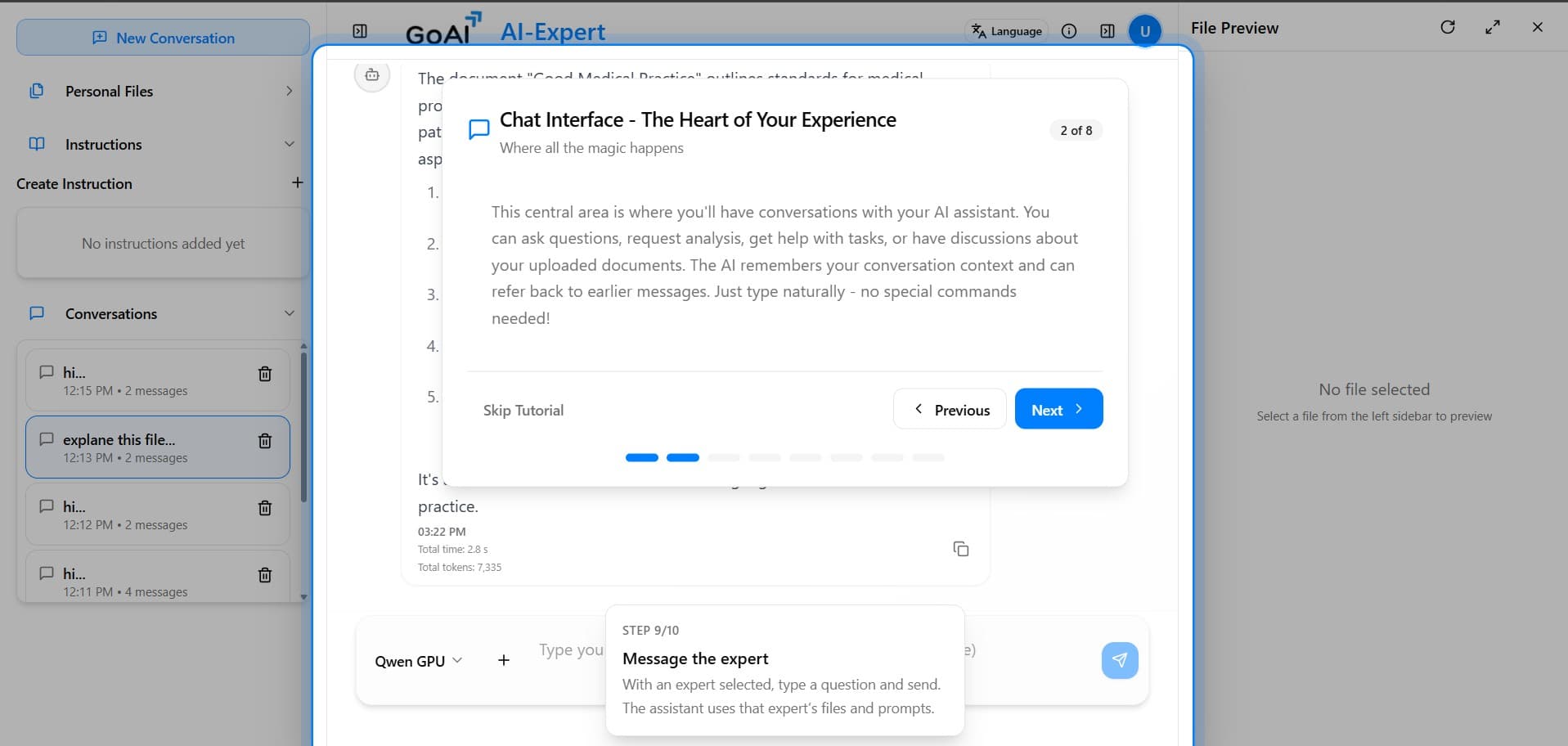 شاشة 5 من AI Expert